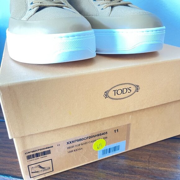 Tod's Men's High Top Knit Cassetta 79B Sneakers Shoes, XXM79B0CP20NH9S405, sizes - Picture 8 of 13